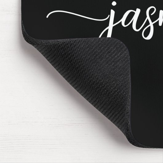 Mädcheneinfacher Personalisierter Monogrammname Mousepad (Ecke)