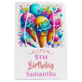 Mädcheneis Geburtstagsparty Mittlere Geschenktüte (Vorderseite)