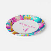 Mädcheneis Geburtstagsparty Pappteller (Schrägansicht)