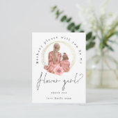 Mädchenerkrankung ist mein Blumenmädchen-Antrag Einladungspostkarte (Stehend Vorderseite)