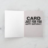 MÄDCHENFAHRZEUGKNOSE FUNNY GROSSE GEBURTSTAGSKARTE KARTE (Innenseite)