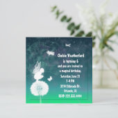 Mädchenfantasie Geburtstagsparty Einladung (Stehend Vorderseite)