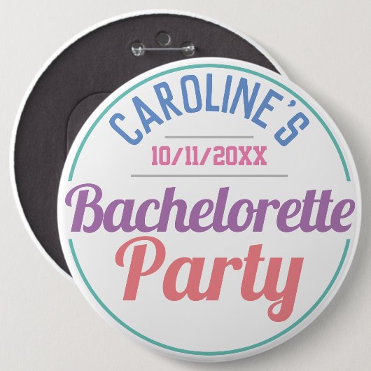 Mädchenfeier eines Junggeselinnen-Abschieds Button (Vorne & Hinten)