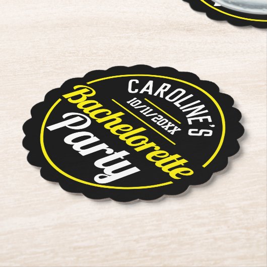 Mädchenfeier eines Junggeselinnen-Abschieds Untersetzer (angewinkelt)