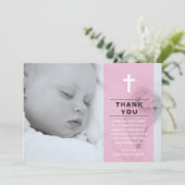 Mädchenfeier/Taufe Danke-Karte Dankeskarte (Stehend Vorderseite)
