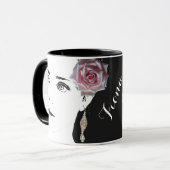 Mädchenfläche Fiona Name individuell anpassbar hüb Tasse (Vorderseite Links)