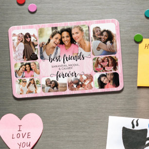 Mädchenfreundschaft beste BFFs Fotocollage Magnet