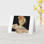 Mädchenfrühstück Karte (Gelbe Blume)