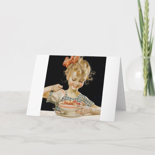 Mädchenfrühstück Karte (Vorderseite)