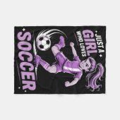 Mädchenfußball _1  fleecedecke (Vorderseite (Horizontal))