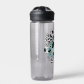 Mädchenfußball-Blowout-Licht aquamarine Graustars Trinkflasche (Vorderseite)