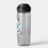 Mädchenfußball-Blowout-Licht aquamarine Graustars Trinkflasche (Rückseite)