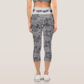 Mädchenfußball-Cartoon Capri Leggings (Rückseite)