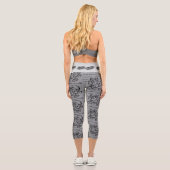 Mädchenfußball-Cartoon Capri Leggings (Rückseite)