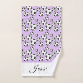 Mädchenfußball Niedlich rosa Ball Muster Kid Team  Handtuch