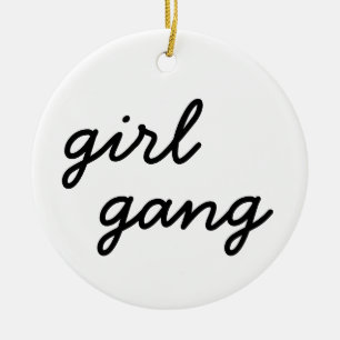 Mädchengang süß modern feministisch Mädchenpower S Keramik Ornament