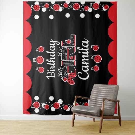 Mädchengeburtsdesigns Wandteppich (Beispiel)