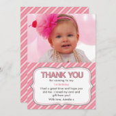 Mädchengeburtstag danken Ihnen zu kardieren Einladung (Vorne/Hinten)