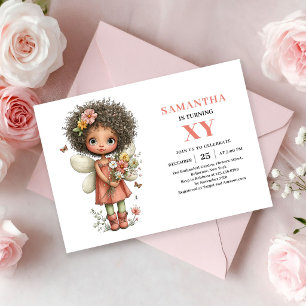 Mädchengeburtstag Einladung Fantasie Pastell Rosa 