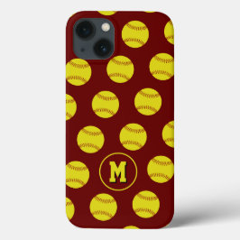 Mädchengelbe Weichbälle sind sportlich mit Monogra Case-Mate iPhone Hülle