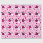 Mädchengemusterte Verpackung des Geschenkpapier (Flach)