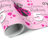 Mädchengemusterte Verpackung des Geschenkpapier (Rolleneckpunkt)