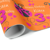 Mädchengemusterte Verpackung des Geschenkpapier (Rolleneckpunkt)