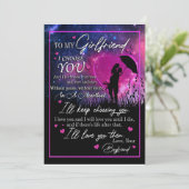 Mädchengeschenke| Brief an meine Freundin Einladung (Stehend Vorderseite)