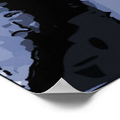 Mädchengesicht in Abstrakt Grau Poster (Ecke)