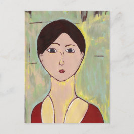 Mädchengesicht nach Matisse Postkarte