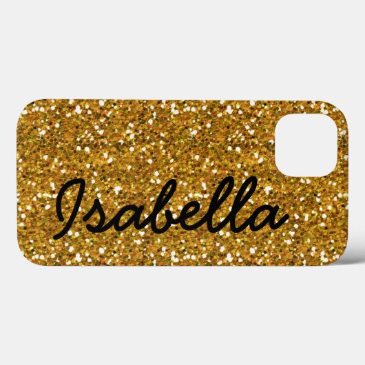 MÄDCHENGOLDGLITZER PERSONALISIERT DRUCKT Case-Mate iPhone HÜLLE (Rückseite (Horizontal))