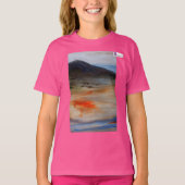 Mädchengrundriss - Dunkles Gebirgsdesign für den T T-Shirt (Vorderseite)