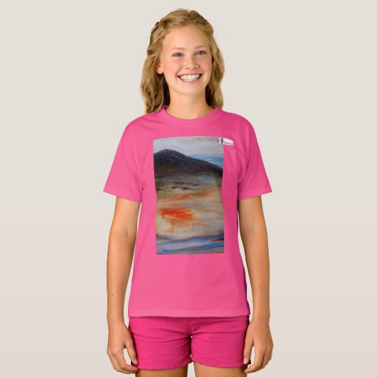 Mädchengrundriss - Dunkles Gebirgsdesign für den T T-Shirt (Vorne ganz)