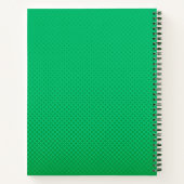 Mädchengrüner Cartoon Namensschule Notizblock (Rückseite)