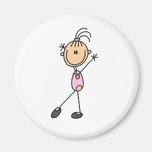 MädchenGymnast im Rosa Magnet