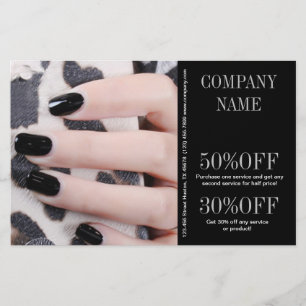 mädchenhaft chic elegante Maniküre Nägel Nagelstud Flyer