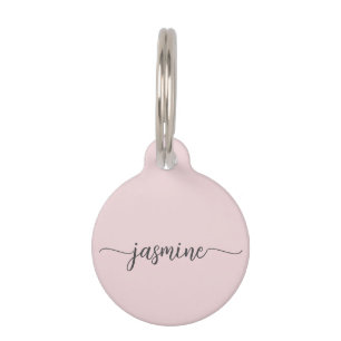 Mädchenhaft Einfache Minimalistische Monogramm Nam Haustiermarke