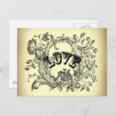 mädchenhaft geblüht, in Pastellfarben wirbelnd vik Postkarte (Vorne/Hinten)