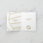 mädchenhaft gedämpftes Goldvolleyball Karte (Innenseite)