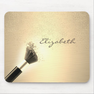 Mädchenhaft, Gold Konfetti, Schminkpinsel, Persona Mousepad