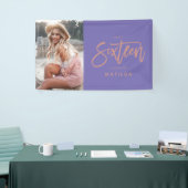 mädchenhaft lila Rose Gold 16. sechzehn Geburtstag Banner (Messeveranstaltung)