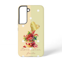 Mädchenhaft religiöse Punkt-Beeren-Blumen-Cupcake-