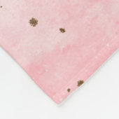 Mädchenhaft Rosa Braune Pferde Floral Fleecedecke (Ecke)