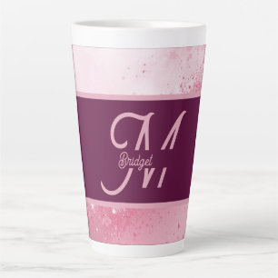 Mädchenhaft rosa feminine abstrakte Marmor-Funkels Milchtasse