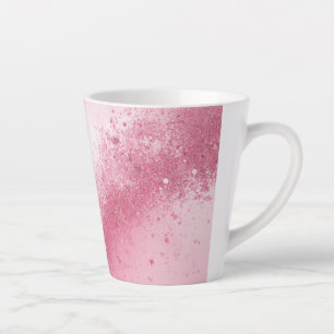 Mädchenhaft Rosa Feminines abstraktes Funkeln Stau Milchtasse