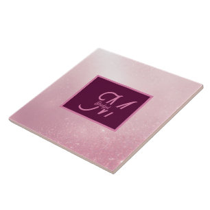 Mädchenhaft rosa feminines sanftes Schimmer-Ombre- Fliese