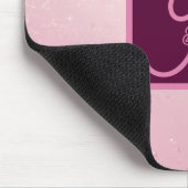 Mädchenhaft rosa feminines sanftes Schimmer-Ombre- Mousepad (Ecke)