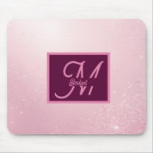 Mädchenhaft rosa feminines sanftes Schimmer-Ombre- Mousepad (Vorne)