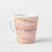 Mädchenhaft Rosa Gold Leopard Tier Milchtasse (Linke Ecke)