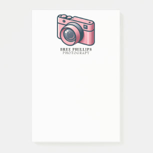 Mädchenhaft Rosa & Graue Kamera Fotografie Persona Post-it Klebezettel